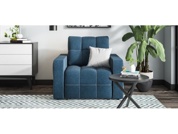Кресло-кровать Dandy рогожка Malmo синий