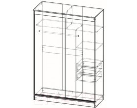 АЛЬЯНС шкаф-купе Бабочка 1,5 м Венге