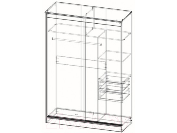 АЛЬЯНС шкаф-купе Бабочка 1,5 м 