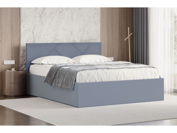Кровать Лима 1,4 серо-голубая Velutto 12 (Велюр)