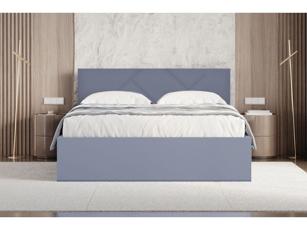Кровать Лима 1,4 серо-голубая Velutto 12 (Велюр)