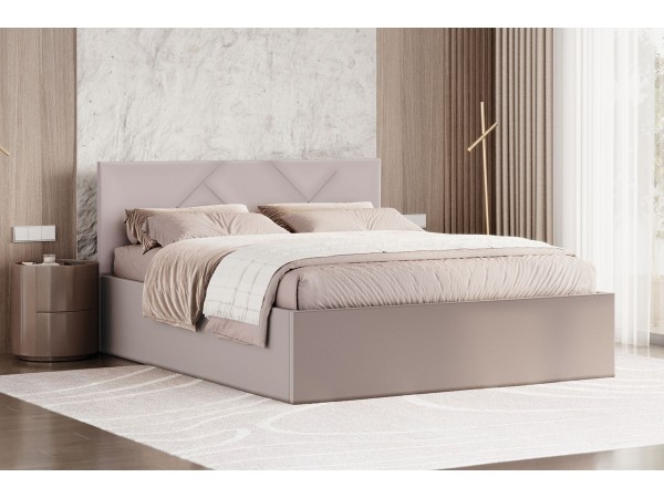 Кровать Лима 1,8 бежевая Velutto 04 (Велюр)
