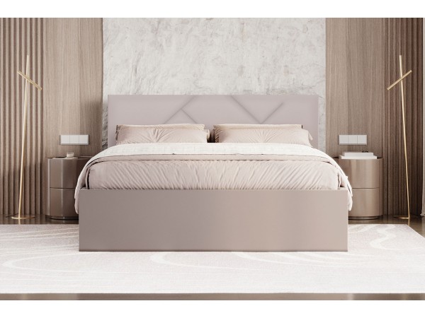 Кровать Лима 1,8 бежевая Velutto 04 (Велюр)