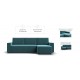 Норд угловой диван Велюр Монолит зелёный