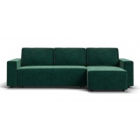 Угловой диван Оскар 2.0 велюр Monolit зеленый