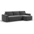 Угловой диван NORD 2.0 велюр Monolit серый