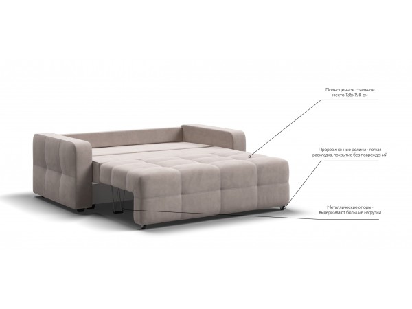 Диван Dandy Compact велюр Monolit латте