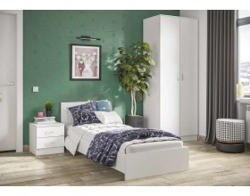 Шкаф Ронда 2-створчатый ШК-20 белое дерево 