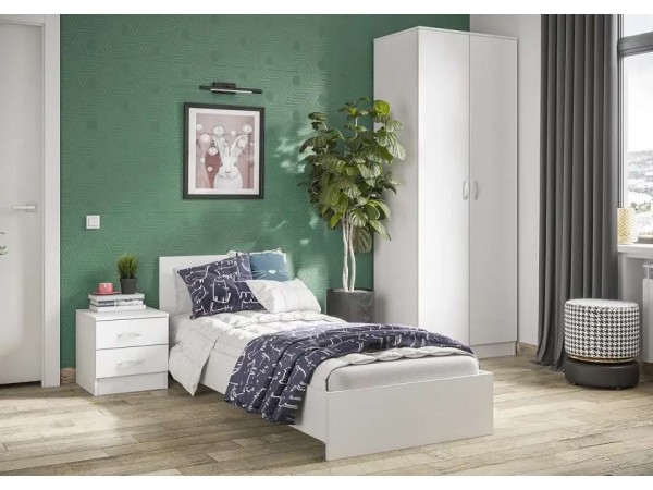 Шкаф Ронда 2-створчатый ШК-20 белое дерево 