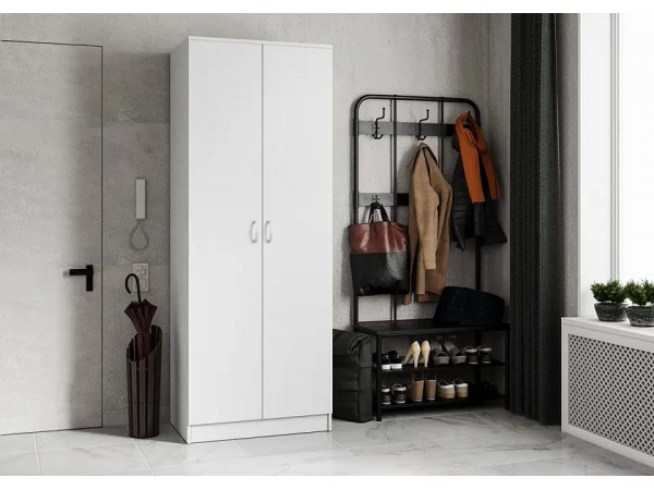 Шкаф Ронда 2-створчатый ШК-20 белое дерево 