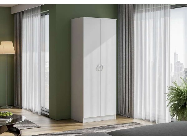 Шкаф Ронда 2-створчатый ШК-20 белое дерево 