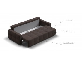 Денди диван Рогожка Мальмо шоколад