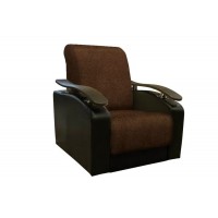Кресло мягкое Антуан (подлокотники кожзам коричневый/астра 14)