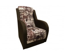 Кресло мягкое Дачник-1 (архитектура шоколад/банни подлокотники ткань)