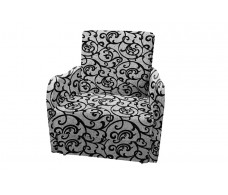 Кресло-кровать Виктория-1 (рогожка завиток черный)
