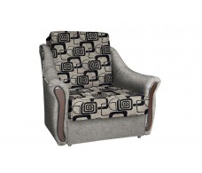 Кресло-кровать Виктория механизм аккордеон (рогожка кубики коричневые/рогожка бежевый)