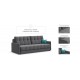 BOSS 2.0 LOFT диван рогожка Malmo серый