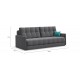BOSS 2.0 LOFT диван рогожка Malmo серый