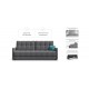 BOSS 2.0 LOFT диван рогожка Malmo серый