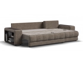 Босс ХЛ угловой диван Велюр Роял тауп