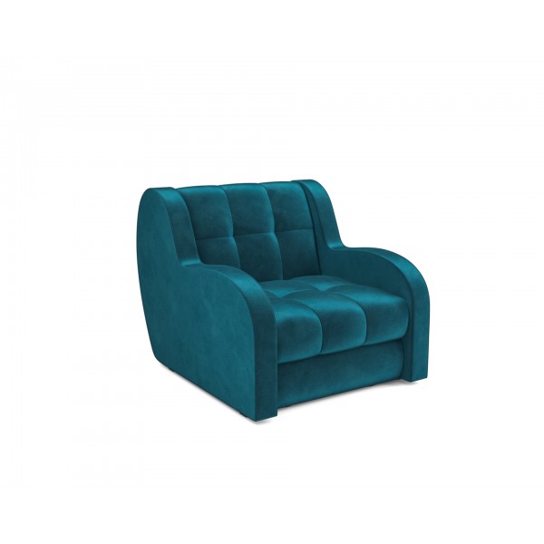 Кресло-кровать Аккордеон Барон (Бархат сине-зеленый STAR VELVET 43 BLACK GREEN)