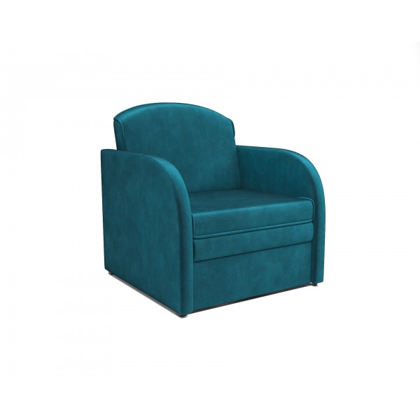 Кресло-кровать Малютка Бархат сине-зеленый STAR VELVET 43 BLACK GREEN