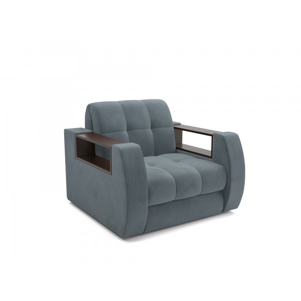 Кресло-кровать Барон №3 (Велюр серо-синий HB-178 26)