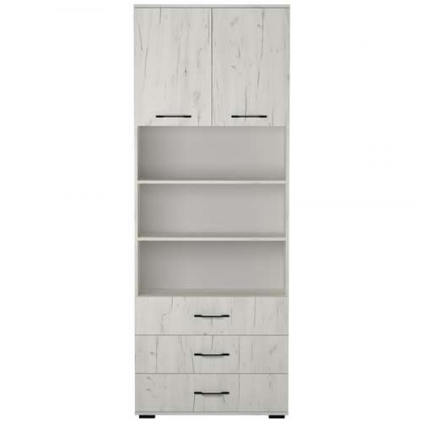 Прихожая Италия шкаф комбинированный с 3-мя ящиками ШК3Я-800 крафт белый