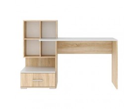 Письменно-компьютерный стол ПКС-10 сонома / белый глянец