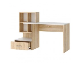 Письменно-компьютерный стол ПКС-10 сонома / белый глянец