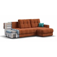 Угловой диван BOSS 3.0 Classic XL велюр Alkantara оранж