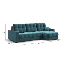 Угловой диван BOSS 3.0 Classic XL велюр Monolit зеленый