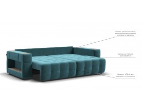 Босс ХО диван Велюр Монолит зелёный
