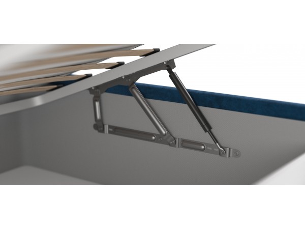 Кровать Босс Классик Про+ПМ велюр Monolit синяя