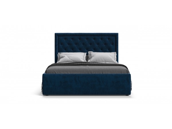 Кровать Босс Классик Про+ПМ велюр Monolit синяя