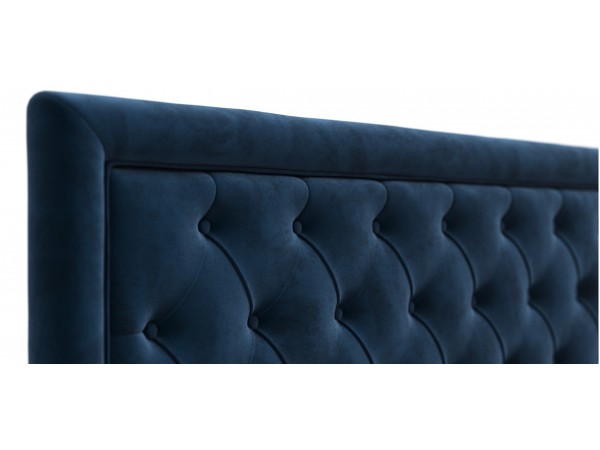 Кровать Босс Классик Про+ПМ велюр Monolit синяя