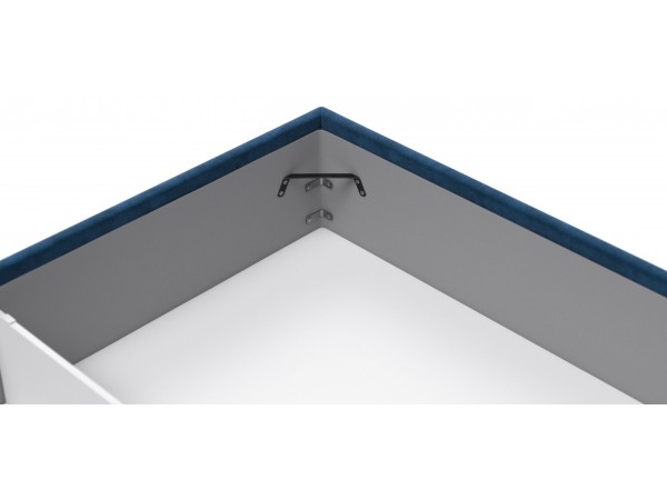 Кровать Босс Классик Про+ПМ велюр Monolit синяя