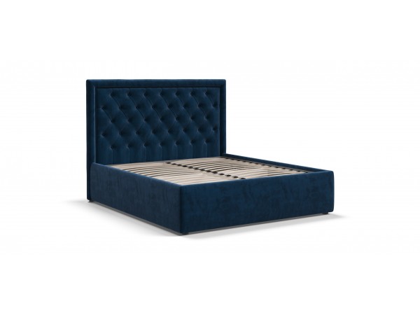 Кровать Босс Классик Про+ПМ велюр Monolit синяя