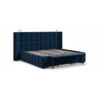 Кровать BOSS.XO 180*200 велюр Monolit синий