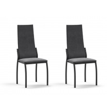 Асти стул 2 шт MONOLIT Серый К, Черный