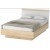 Кровать Соната КРС-1400 с ПМ сонома/белый глянец
