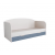 Кровать с ящиками МС Лавис ДКД 2000.1 Белый софт/Лазурь софт