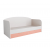 Кровать с ящиками МС Лавис ДКД 2000.1 Белый софт/Персик софт