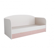 Кровать с ящиками МС Лавис ДКД 2000.1 Белый софт/Роза