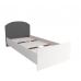 Кровать 900 МС Лавис КРД 900.1 Белый софт/Графит софт
