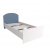 Кровать 900 МС Лавис КРД 900.1 Белый софт/Лазурь софт