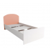 Кровать 900 МС Лавис КРД 900.1 Белый софт/Персик софт