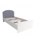 Кровать 900 МС Лавис КРД 900.1 Белый софт/Серый Эмалит
