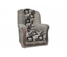 Анна-1 кресло (рогожка кубики коричневые/рогожка беж)