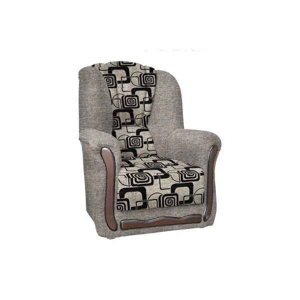 Анна-1 кресло (рогожка кубики коричневые/рогожка беж)
